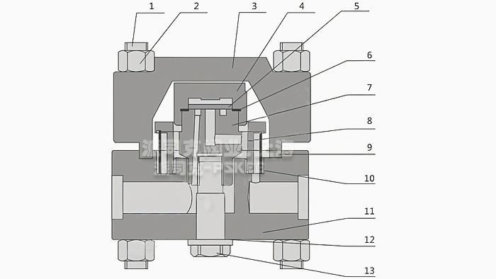 法兰高压圆盘式疏水阀结构图