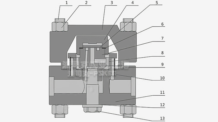高温高压圆盘式疏水阀结构图