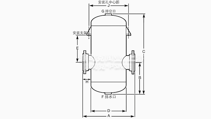 AS7汽水分离器外形尺寸图