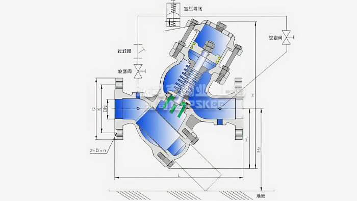 过滤活塞式安全泄压阀结构图