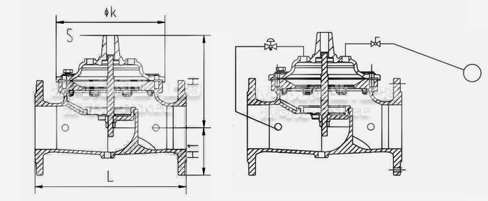 100X遥控浮球阀结构图