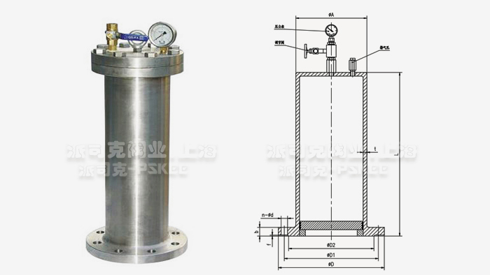 活塞式水锤吸纳器尺寸图