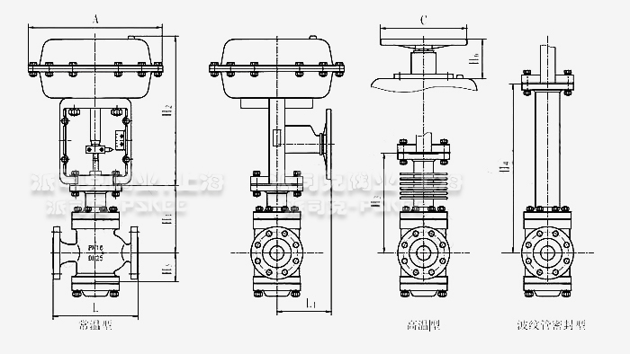 气动双座减压阀结构图