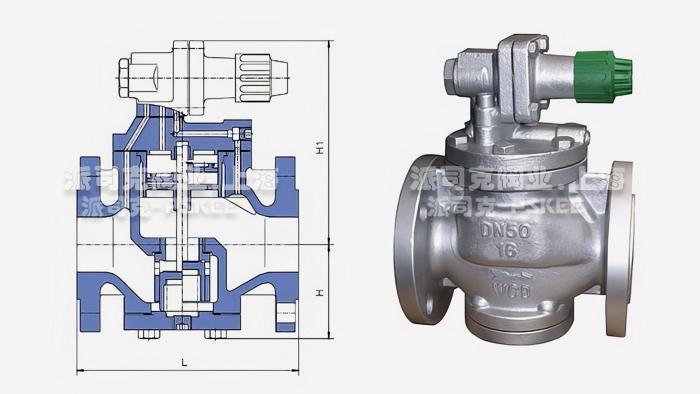 高灵敏度蒸汽减压阀尺寸图