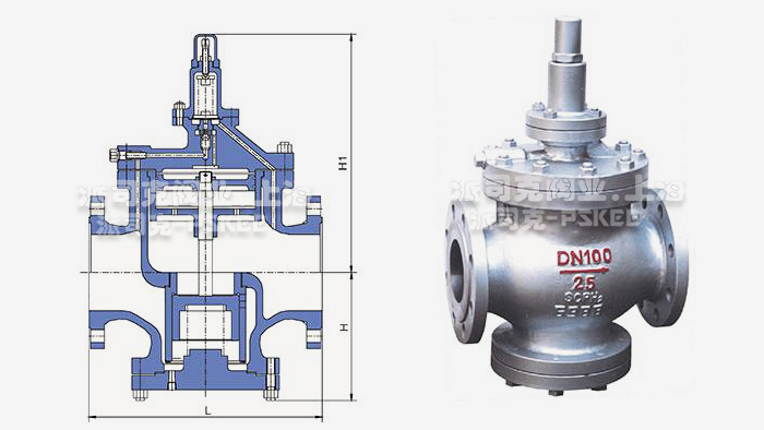 YGa43导阀型活塞式减压阀结构图