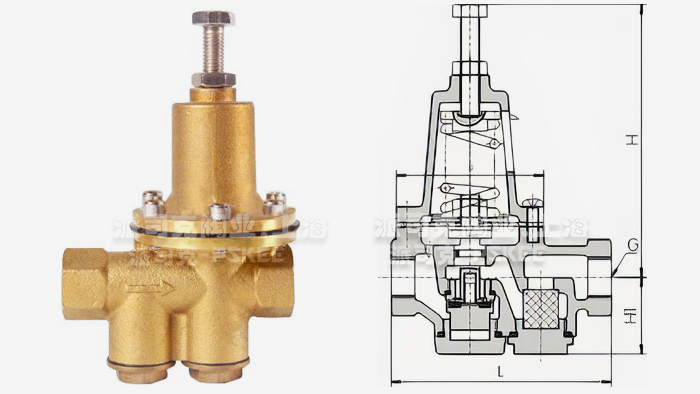 200P水用减压阀尺寸图