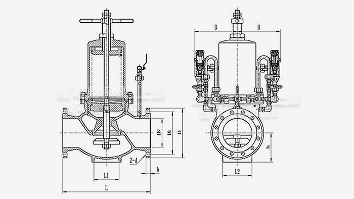 组合式水用减压阀尺寸图