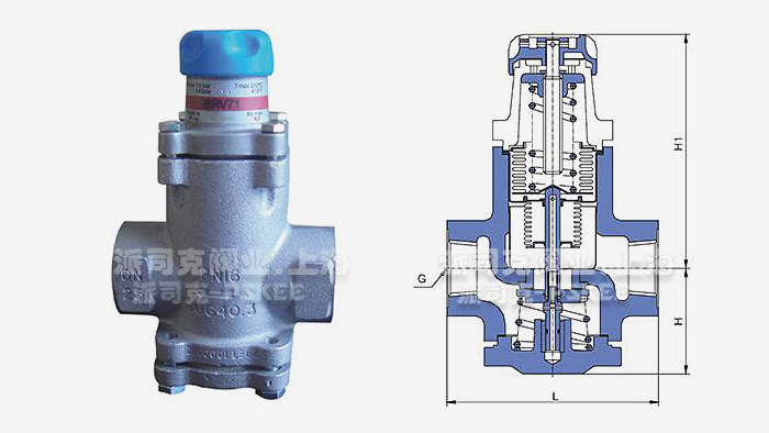 内螺纹蒸汽减压阀结构图