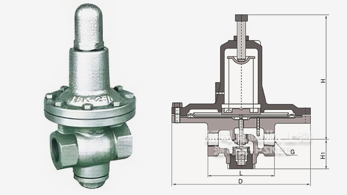 薄膜型高灵敏度水用减压阀结构图