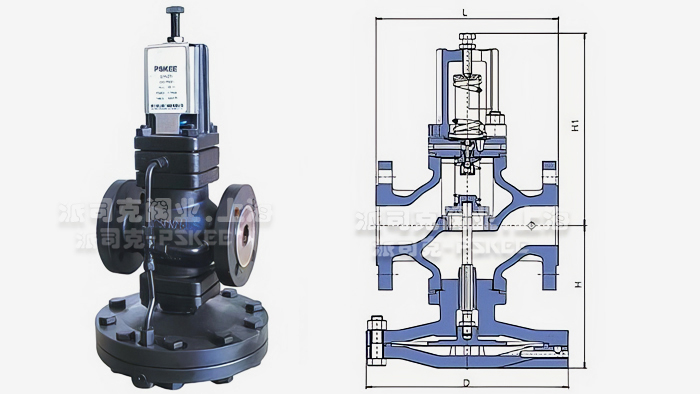 25P导阀型隔膜式减压阀结构图