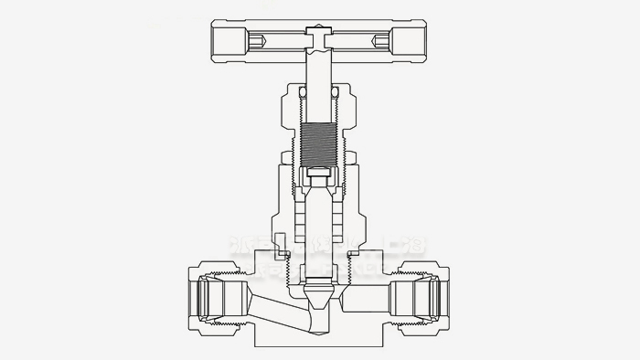 不锈钢卡套式截止阀结构图
