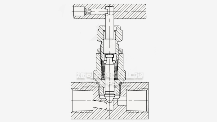 美标内螺纹针型阀结构图