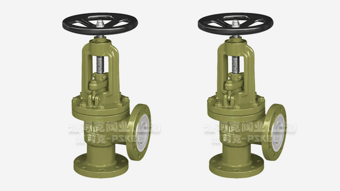 J44F46衬氟直角式截止阀图片