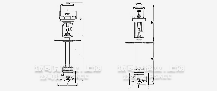 电动低温调节阀尺寸图