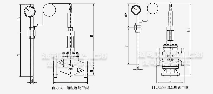 自力式温度调节阀尺寸图
