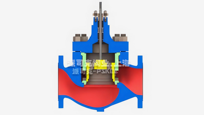 HCB压力平衡笼式调节阀结构图