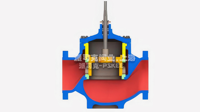 平衡笼式单座调节阀解剖图