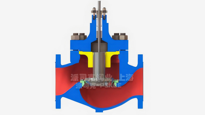 顶部导向单座调节阀结构图