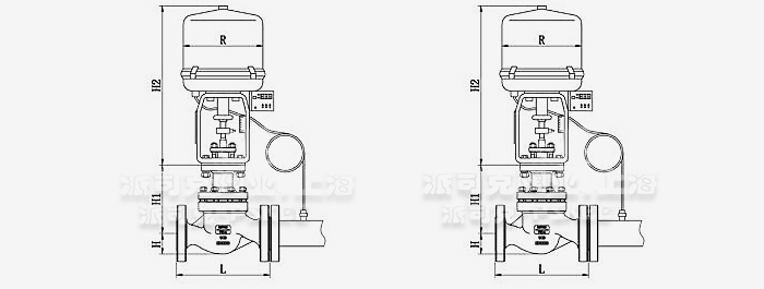 自力式电控温度控制阀尺寸图