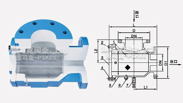 水泵入口扩散过滤器结构图