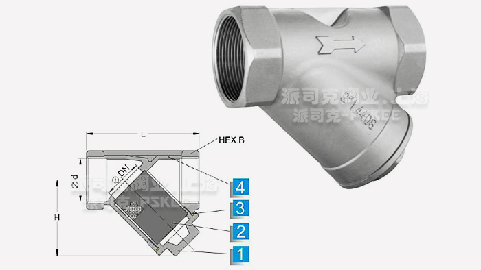 螺纹过滤器结构图