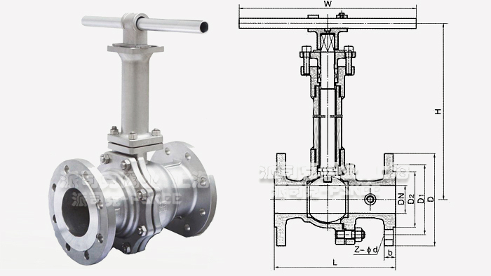 低温球阀尺寸图
