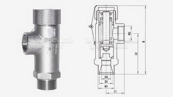 低温安全阀尺寸图