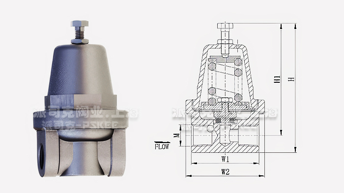 低温降压调压阀尺寸图