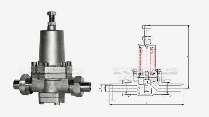 DY22F低温降压调节阀尺寸图