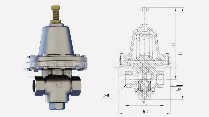 低温升压调压阀尺寸图