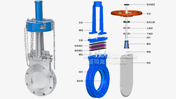 链轮刀型闸阀结构图