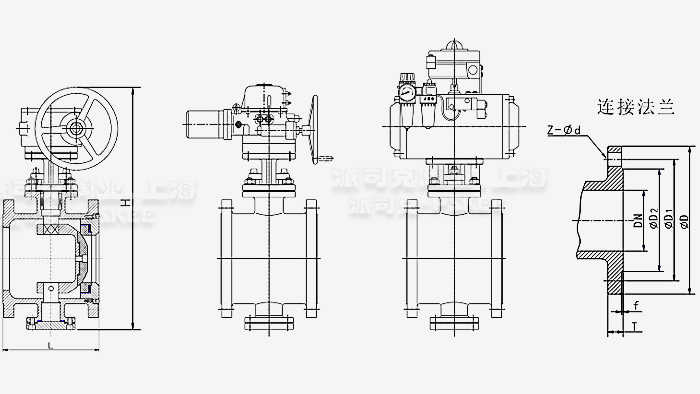 陶瓷偏心半球阀尺寸图