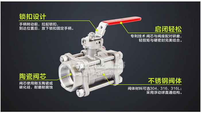 不锈钢陶瓷芯球阀结构图