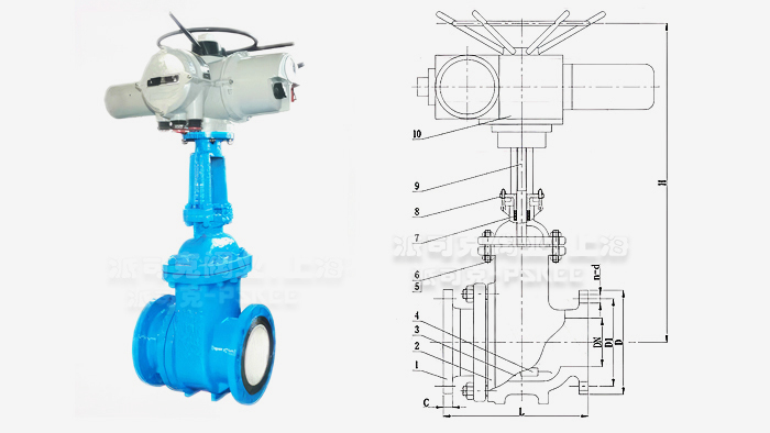 电动陶瓷排渣闸阀尺寸图