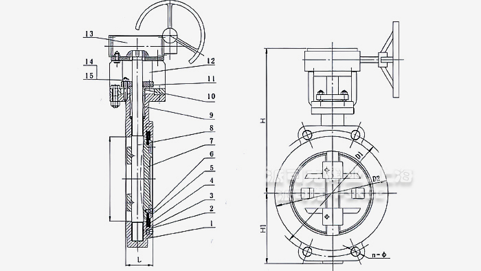 陶瓷密封蝶阀尺寸图