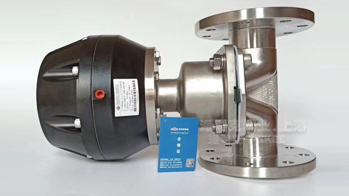 不锈钢气动法兰隔膜阀实物图