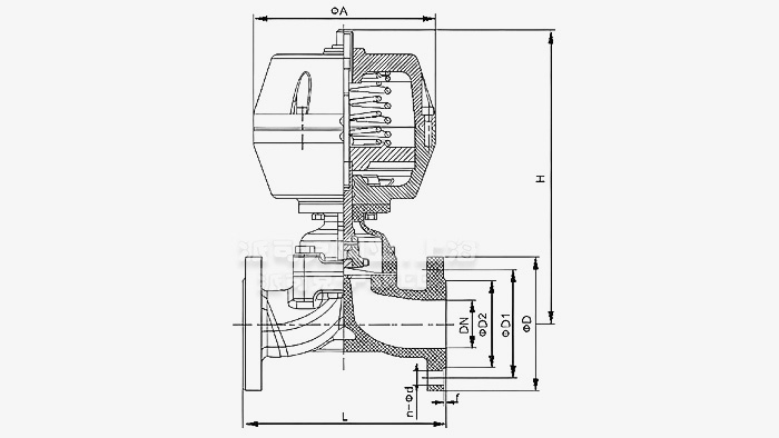 气动英标衬氟隔膜阀尺寸图