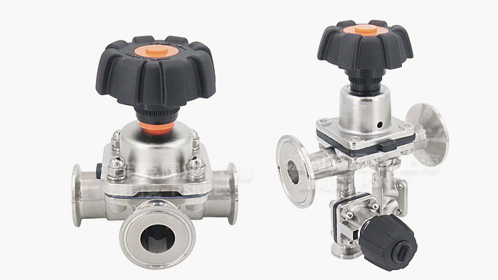 卫生级三通隔膜阀图片