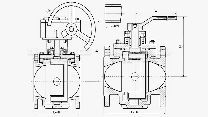 弹性座封偏心旋塞阀尺寸图