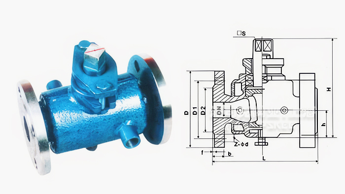 二通保温旋塞阀结构图