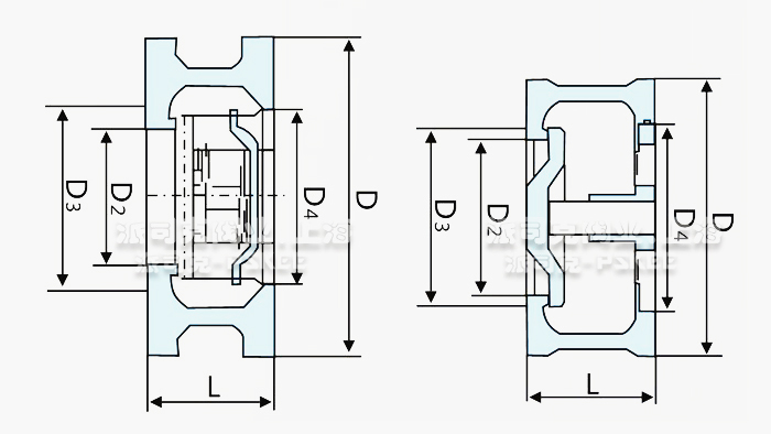 对夹式止回阀结构图