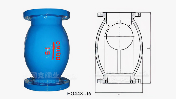 微阻球形止回阀结构图