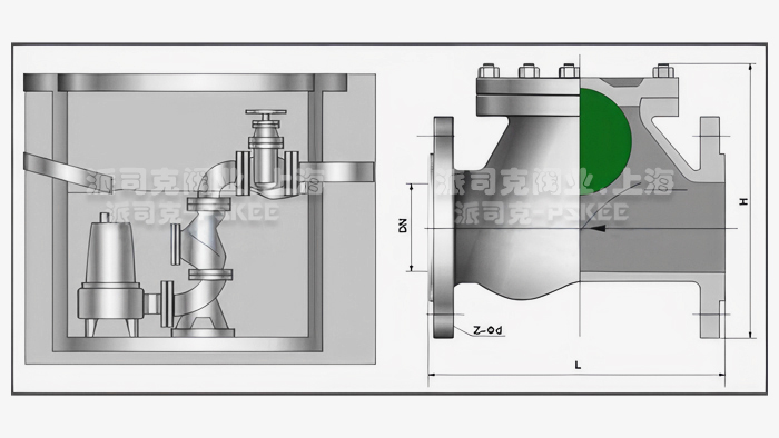 滚球式球形止回阀结构图