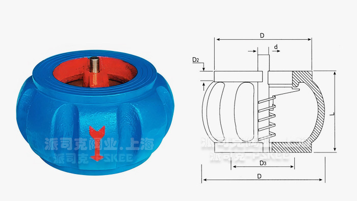 南瓜型止回阀尺寸图