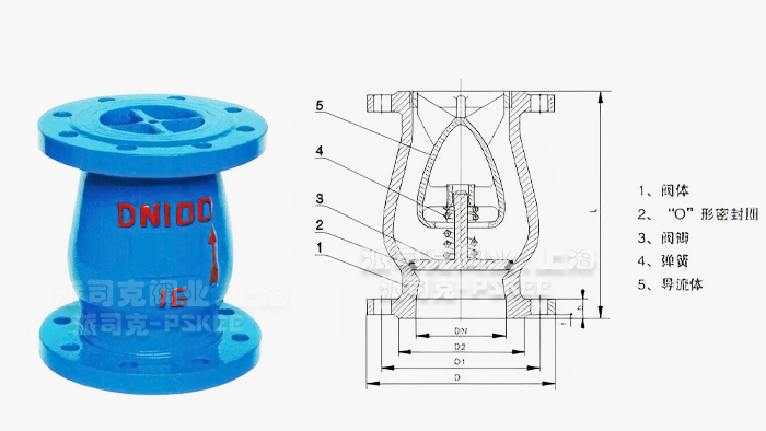 静音式止回阀结构图