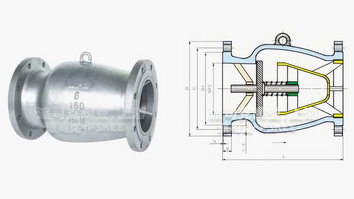 贯流式止回阀结构图