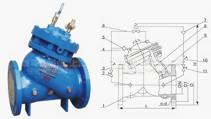 缓开快闭止回阀结构图