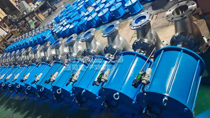 气动法兰截止阀图片