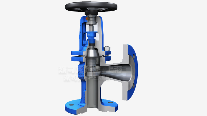 波纹管角式截止阀结构图