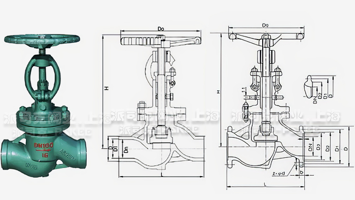 真空焊接截止阀结构图